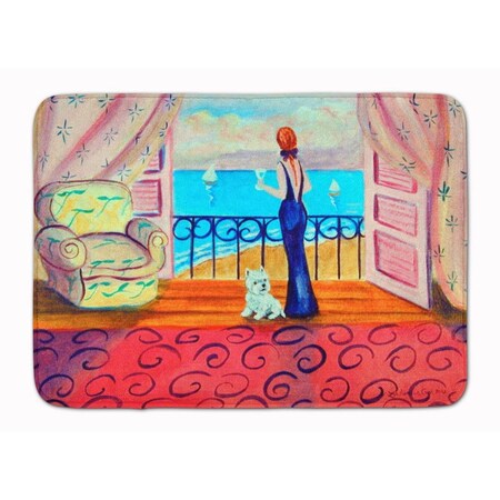 Carolines Treasures Westie with Mom and a View Machine Washable Memory Foam Mat 7125RUG
